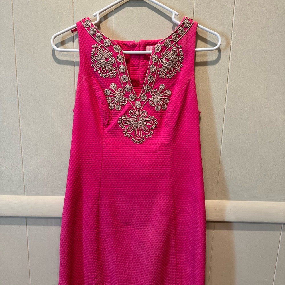 Lilly Pulitzer Pink Dress with Silver Embellishments